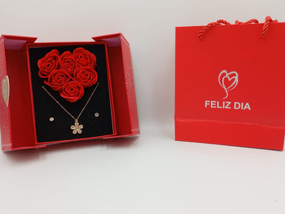 JOYERO CON ROSAS PARA MAMA + BOLSA DE REGALO